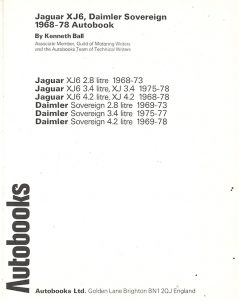 Jaguar XJ6 Daimler Sovereign 1968-78