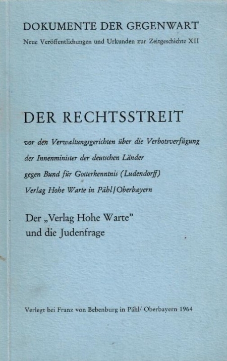 Der Rechtsstreit vor den Verwaltungsgerichten