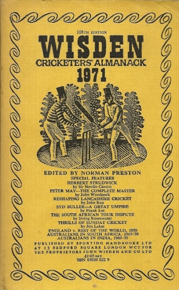 Wisden Cricketers Almanack 1971
