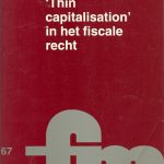 Thin capitalisation in het fiscale recht