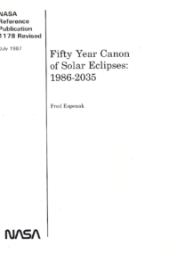 Fifty Year Canon Solar Eclipses 1986-2035, Nr. 1178