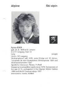 Sylvia Eder Calgary 88 Austria