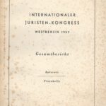 Internationaler Juristen-Kongress Westberlin 1952