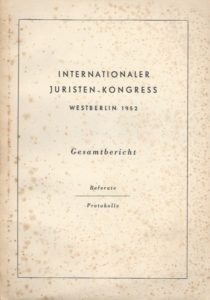 Internationaler Juristen-Kongress Westberlin 1952