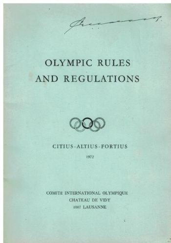 Olympic Rules and Regulations