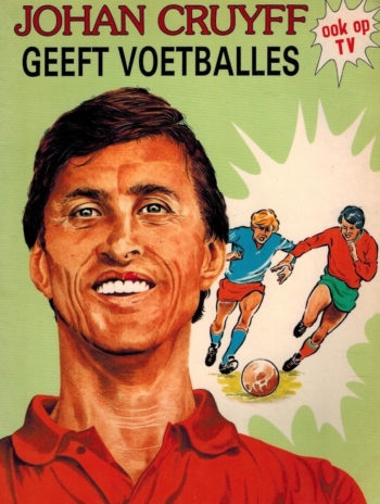 Johan Cruyff geeft voetballes