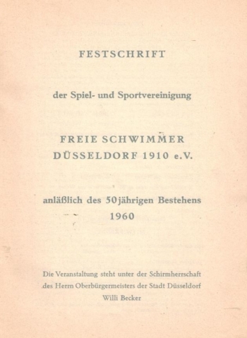 Freie Schwimmer Dusseldorf 1910