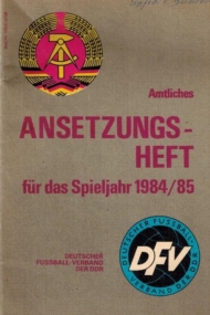 Ansetzungsheft Spieljahr 1984/85