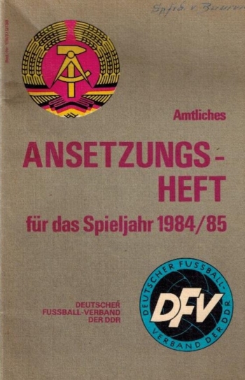 Ansetzungsheft Spieljahr 1984/85