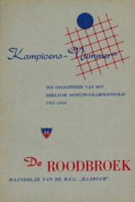 Kampioensnummer HFC Haarlem 1951-1952