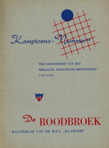 Kampioensnummer HFC Haarlem 1951-1952