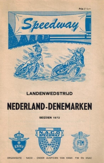 Speedway Landenwedstrijd Nederland-Denemarken 1972