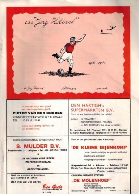 Clubblad C.S.V. Jong Holland 1983