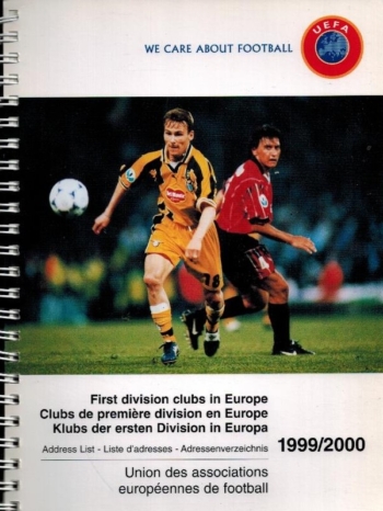 First division clubs in Europe 1999-2000