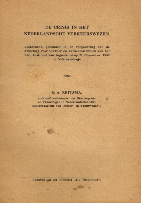 crisis in het Nederlandsche verkeerswezen