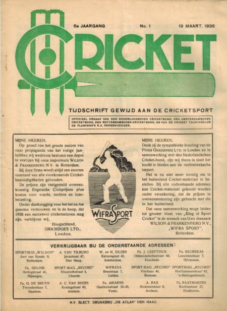 Cricket Tijdschrift 1936-1937-1938