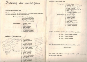 Indeling wedstrijden WK 1949