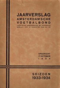 Jaarverslag Amsterdamsche Voetbalbond Seizoen 1933-1934