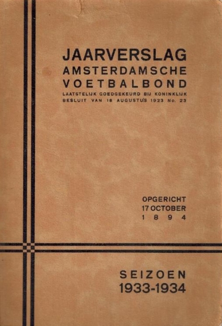 Jaarverslag Amsterdamsche Voetbalbond Seizoen 1933-1934