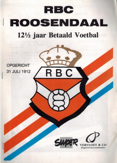 RBC Roosendaal 12,5 jaar Betaald Voetbal