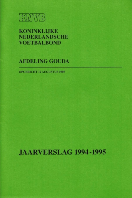 KNVB Jaarverslag 1994-1995 Afd. Gouda