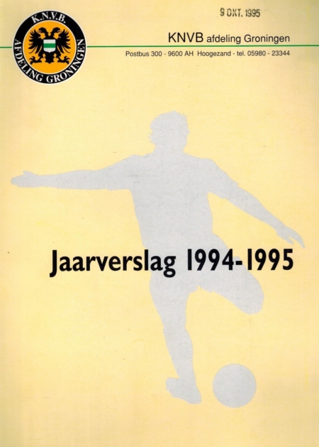 KNVB Jaarverslag 1994-1995 Afd. Groningen