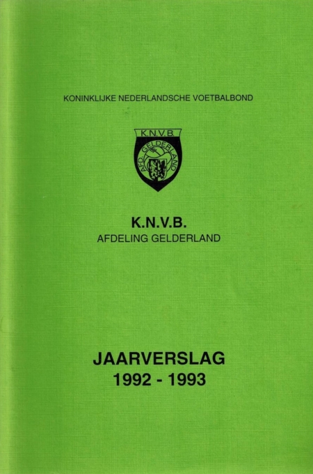 KNVB Jaarverslag 1992-1993 Afd. Gelderland