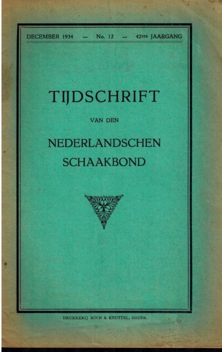Tijdschrift van den Nederlandschen Schaakbond 1934, 42ste Jaargang