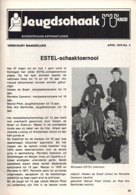 Jeugdschaak 2e Jaargang 1978 Compleet