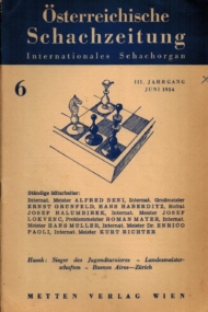 Osterreichische Schachzeitung 1952 Heft 6