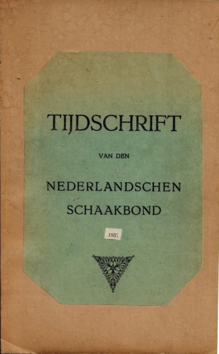 Tijdschrift Koninklijken Nederlandschen Schaakbond 1937