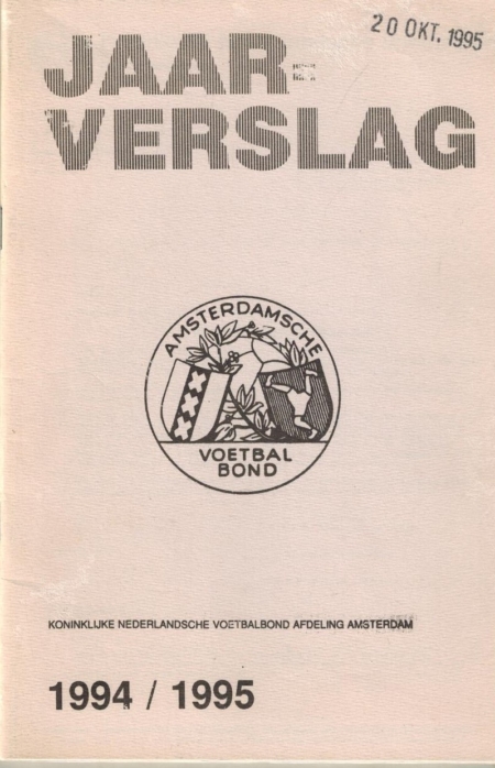 KNVB Jaarverslag Afd. Amsterdam 1994-1995
